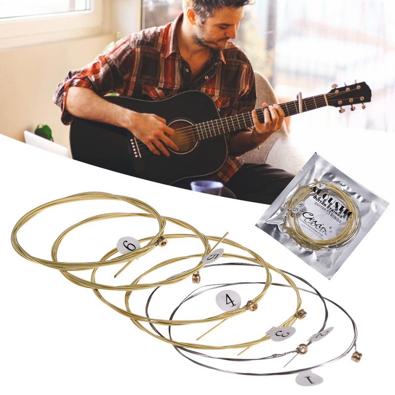 Musical Instrument With Strings - 6 個の高品質アコースティックギター弦の交換ギターパフォーマー楽器ギター弦ギター部分