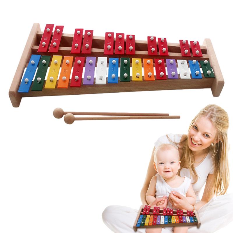 Musical Instrument Xylophone - 赤ちゃんのためのxylophoneハンドベル、カラフルな情熱、子供のための教育玩具、音楽楽器、子供のためのクリスマスギフト、27ノート