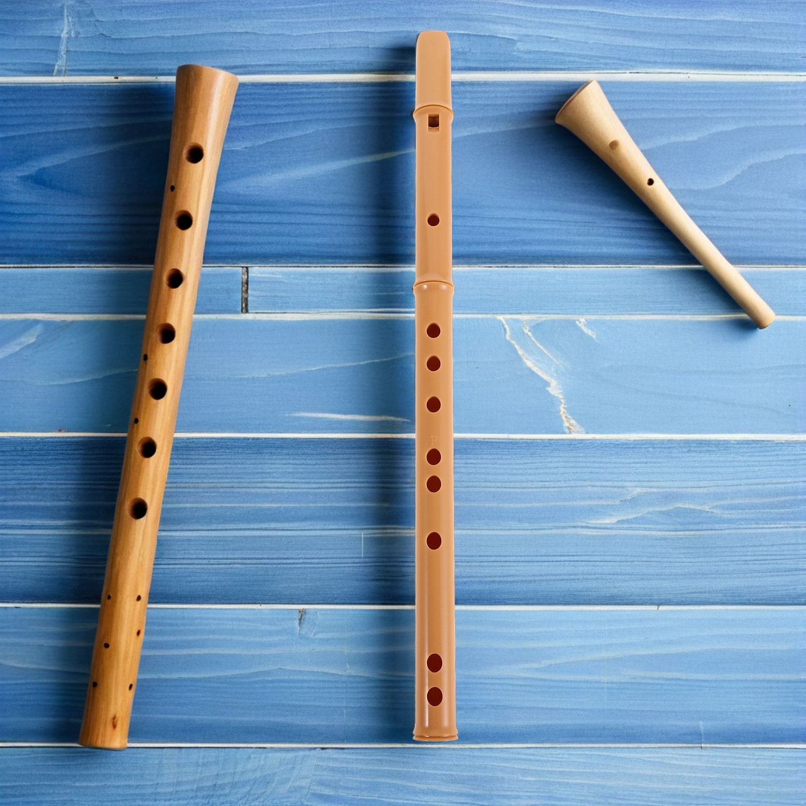Musical Instrument Recorder - 樹脂製着脱式Fキーリコーダーフルート3ピースセット 初心者向け木管楽器 フラットマウスピース 学生用リコーダー