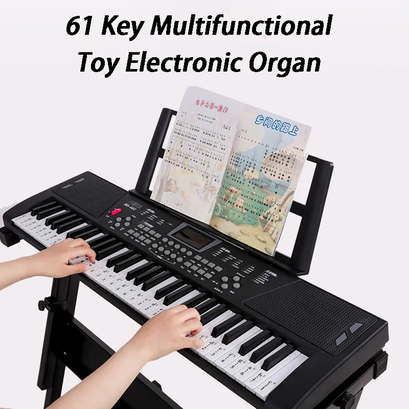 Musical Instrument Synthesizer - 子供電子オルガン 61 キーポータブルおもちゃエレクトリックピアノ多機能鍵盤楽器プロの音楽シンセサイザー