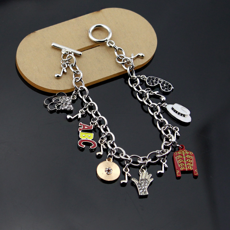 Musical Instrument Jewelry - マイケル・ジャクソン音楽チャームブレスレット新着インフィニティブレスレット愛歌手ブレスレットファンのためのギフトドロップシッピング