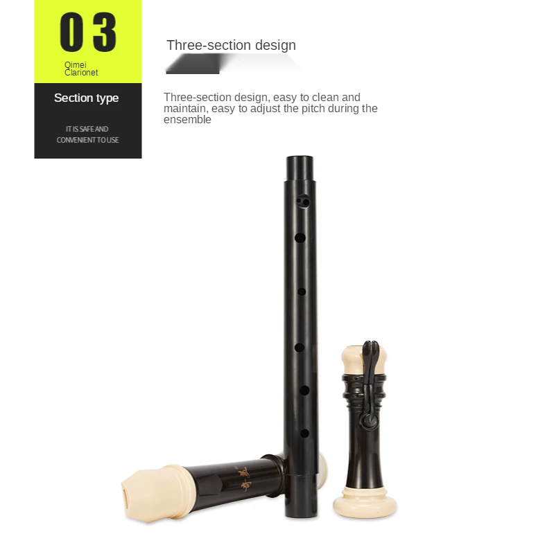 Musical Instrument Recorder - Qimei バロックテナークラリネット 8 穴リコーダー学生大人初心者プロ演奏フルート木管楽器