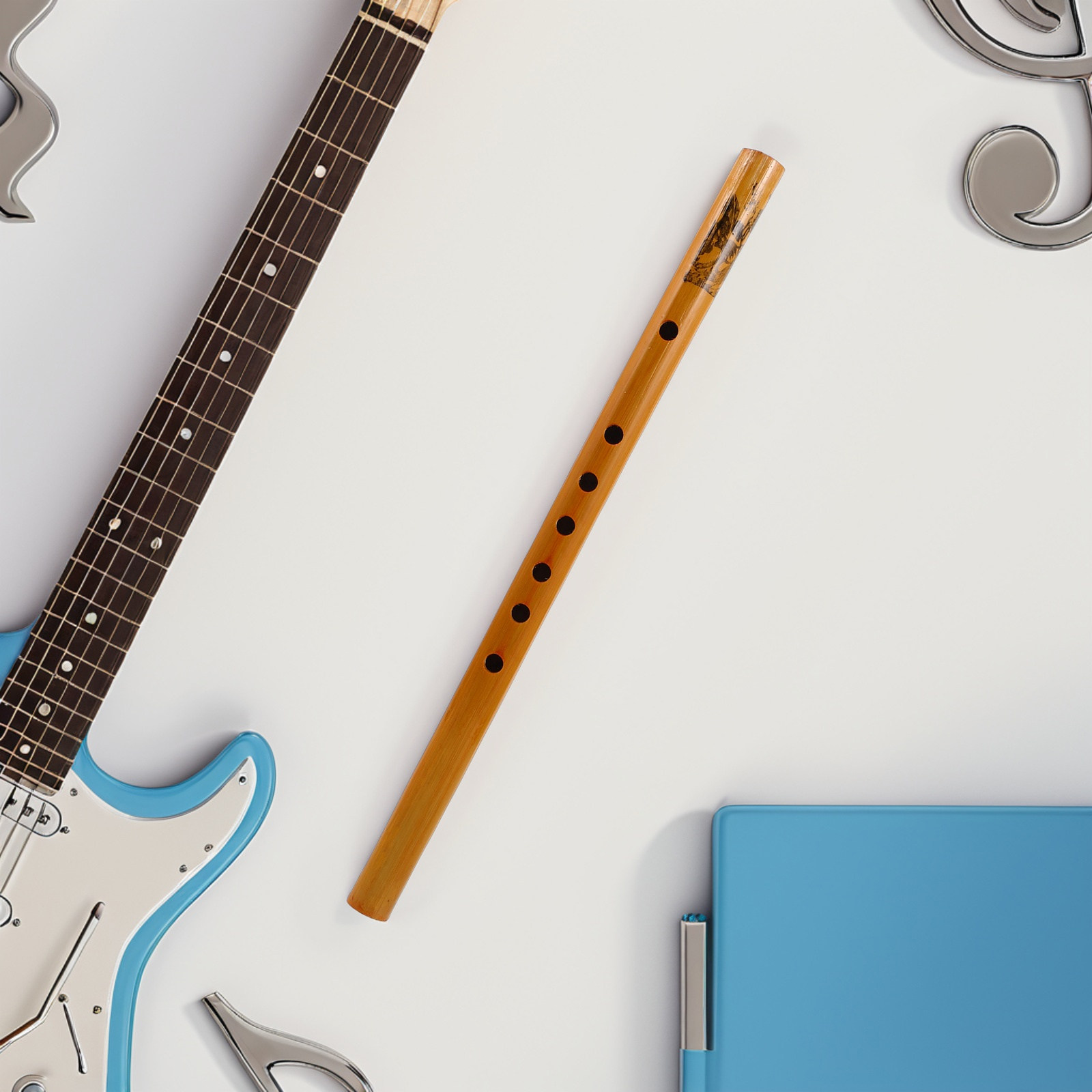 Musical Instrument Recorder - 学生用垂直リコーダー 33cm 竹笛 7穴 初心者向け 音楽教室