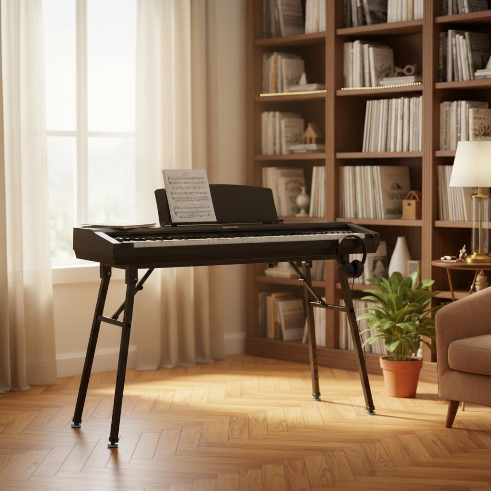 折りたたみキーボードスタンド ポータブル 調節可能なキーボー - Musical Instrument Keyboard のレビューと価格