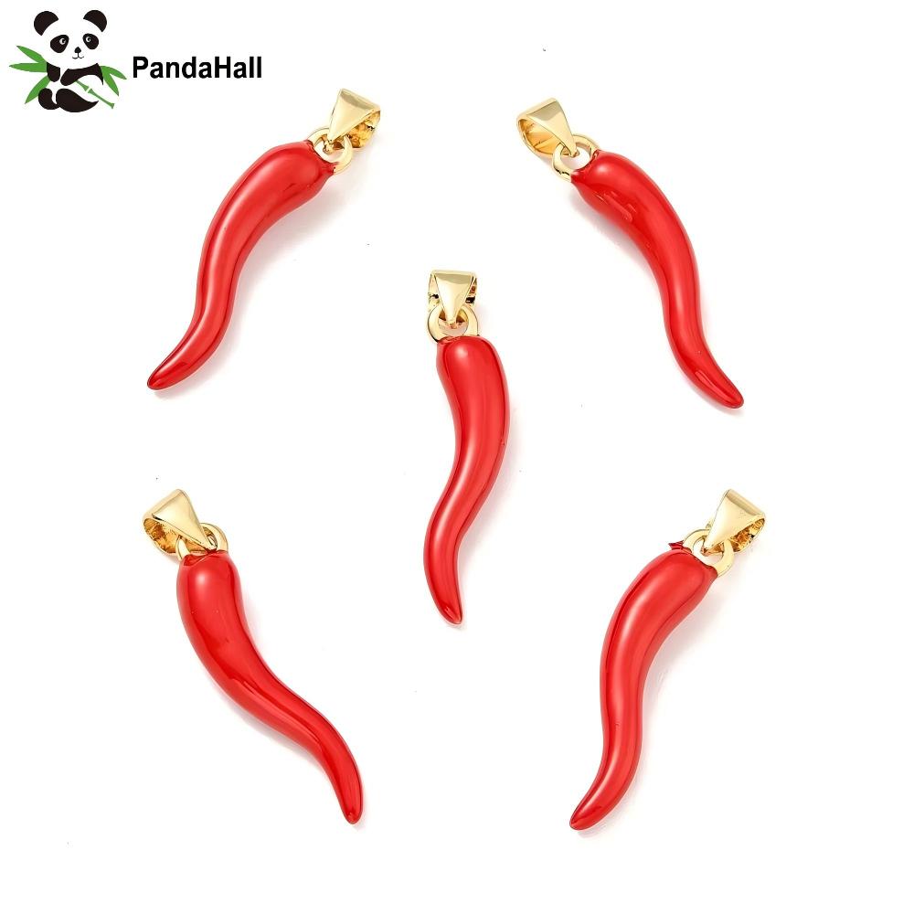PandaHall 20個入り真鍮エナメルペンダント カドミ - Musical Instrument Jewelry のレビューと価格