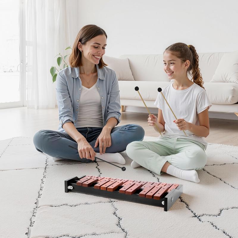 グロッケンシュピール、25音符、プロ仕様の木製シロフォン打楽 - Musical Instrument Xylophone のレビューと価格