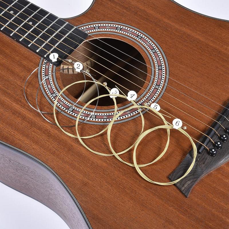 6 個の高品質アコースティックギター弦の交換ギターパフォーマ - Musical Instrument With Strings のレビューと価格