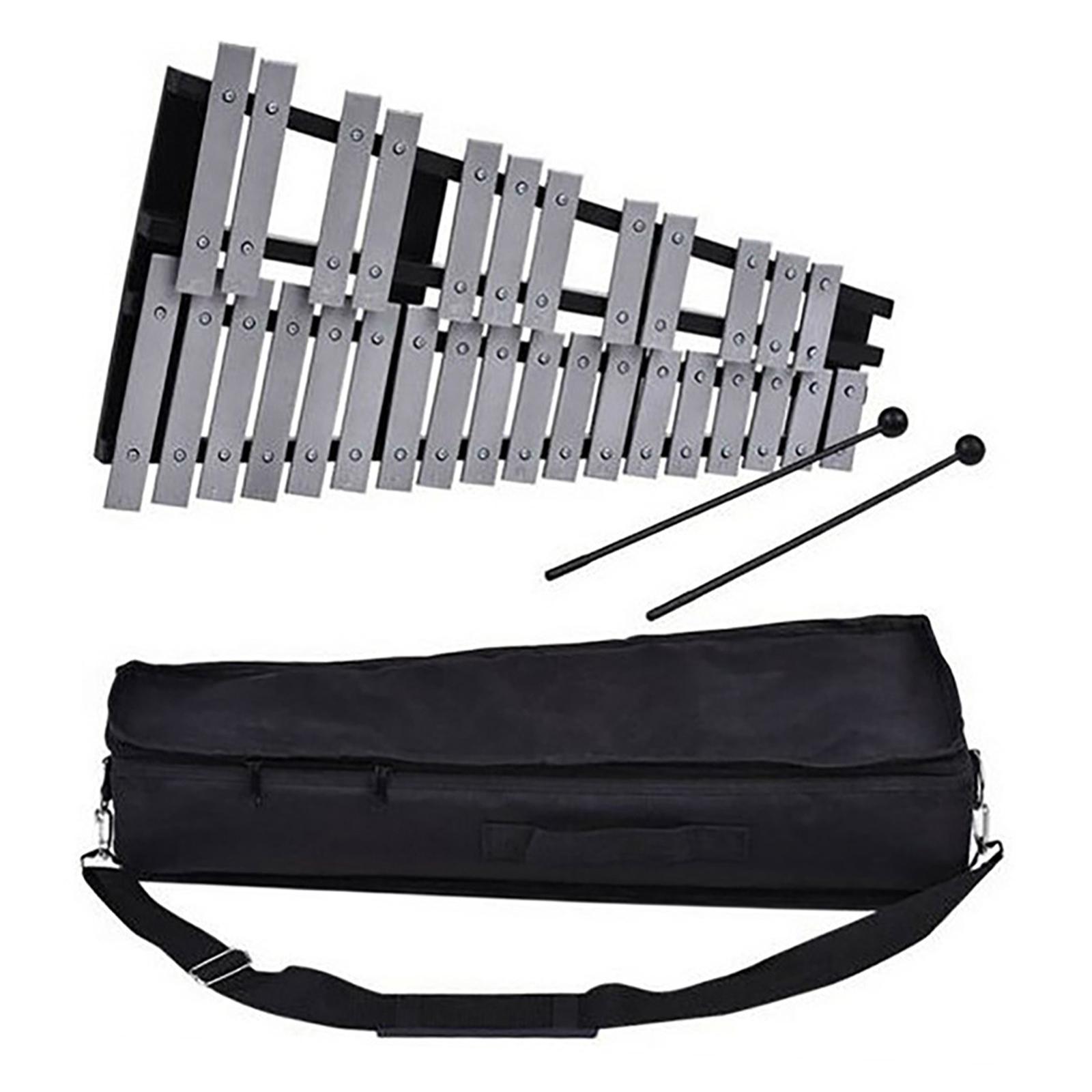 ポータブルパーカッション木琴 32 ノートメタルグロッケンシ - Musical Instrument Xylophone のレビューと価格