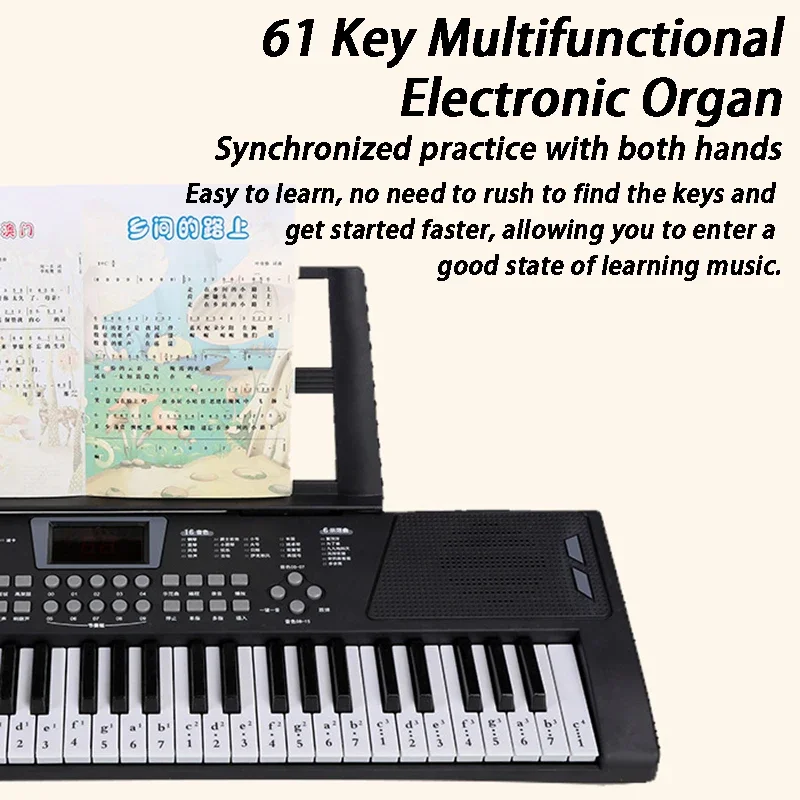 子供電子オルガン 61 キーポータブルおもちゃエレクトリック - Musical Instrument Synthesizer のレビューと価格