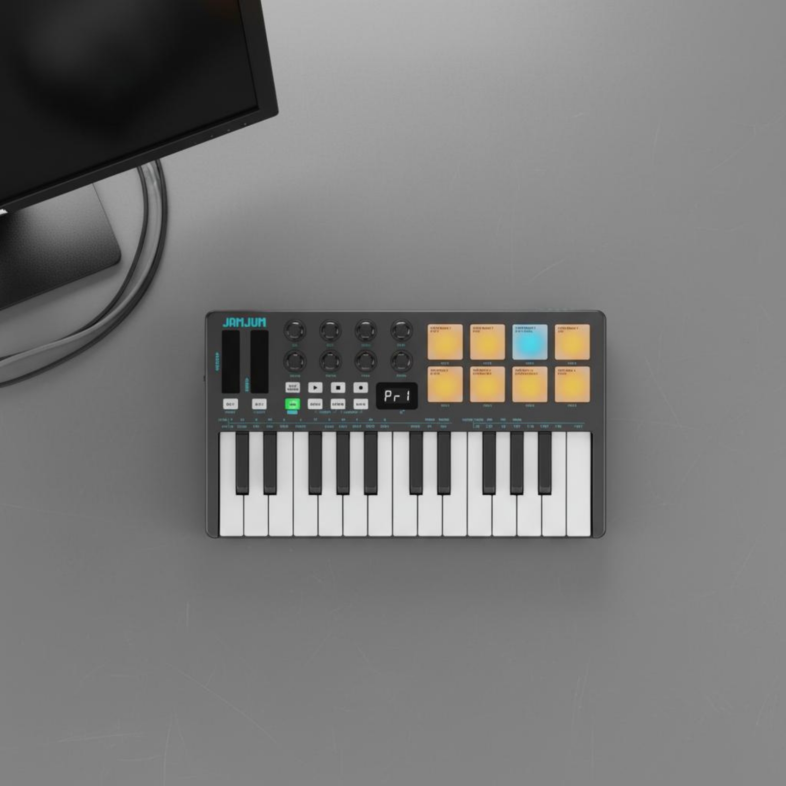 25キーキーボードコントローラー 内蔵ディスプレイ 25キー - Musical Instrument Keyboard のレビューと価格
