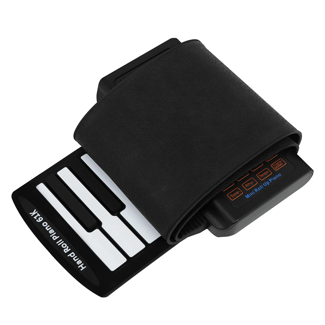 61 キーミニロールアップピアノシリコーンポータブル折りたた - Musical Instrument Keyboard のレビューと価格