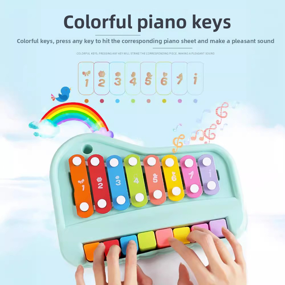 8音階シロフォンピアノ 2-in-1 早期教育用音楽玩具 マ - Musical Instrument Xylophone のレビューと価格