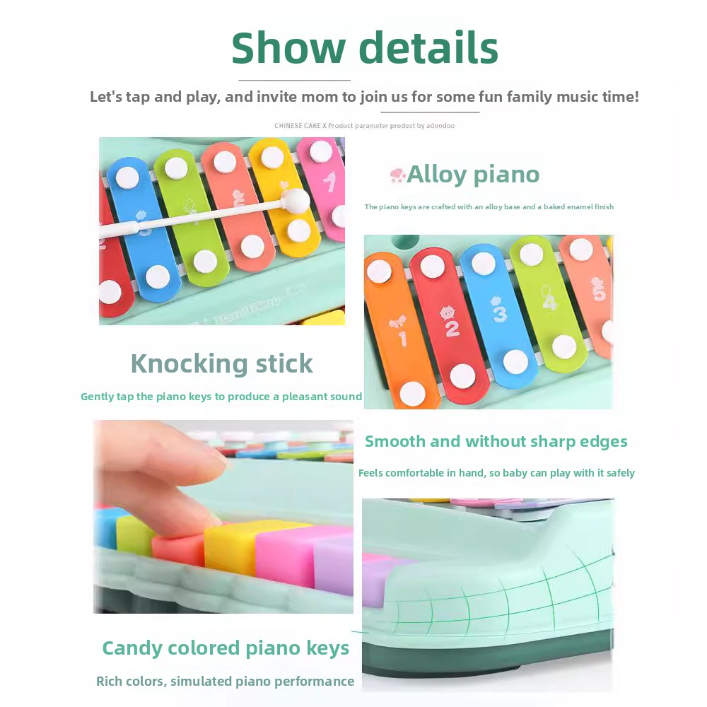 8音階シロフォンピアノ 2-in-1 早期教育用音楽玩具 マ - Musical Instrument Xylophone のレビューと価格