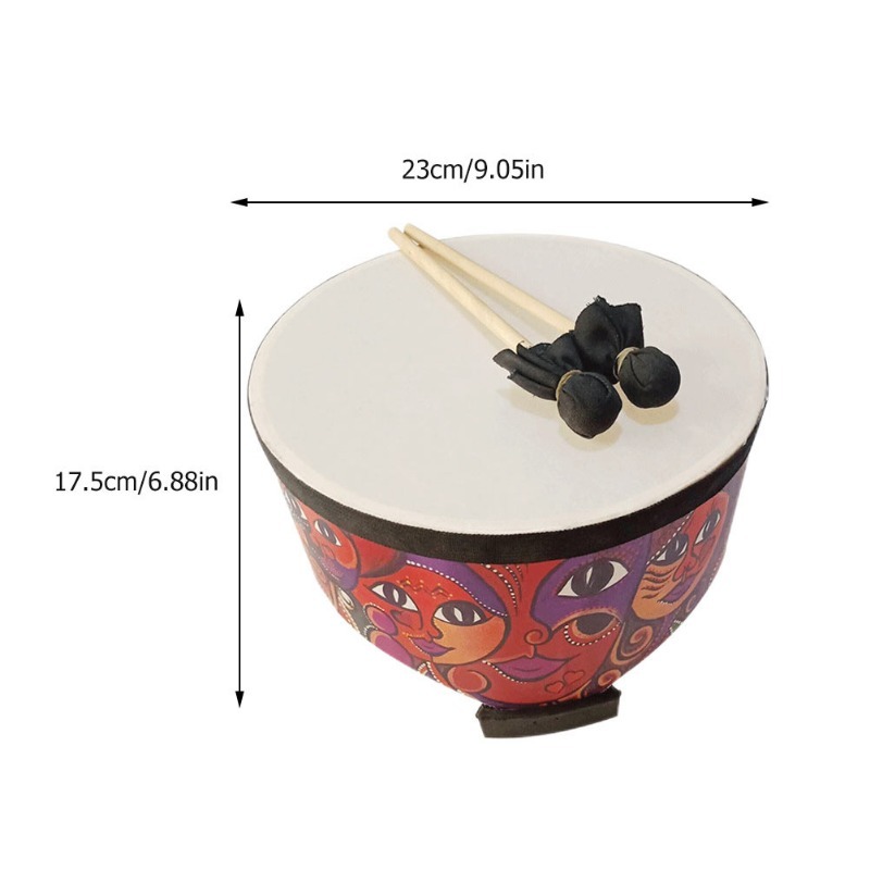 ドラムフロア子供のおもちゃパーカッションインチ楽器マレットオ - Musical Instrument From India のレビューと価格