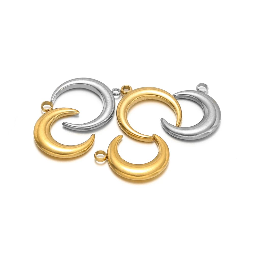 月の形をしたステンレス鋼のペンダント,ジュエリー作りのための - Musical Instrument Jewelry のレビューと価格