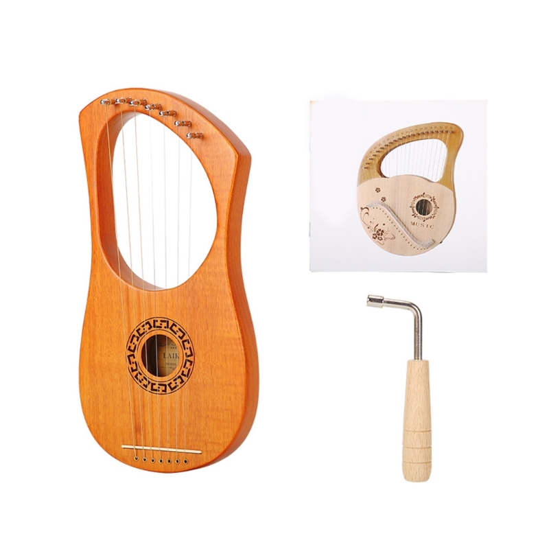 多目的 7 弦竪琴ハープ楽器耐久性のある木製ビルド音楽練習グ - Musical Instrument Groups のレビューと価格