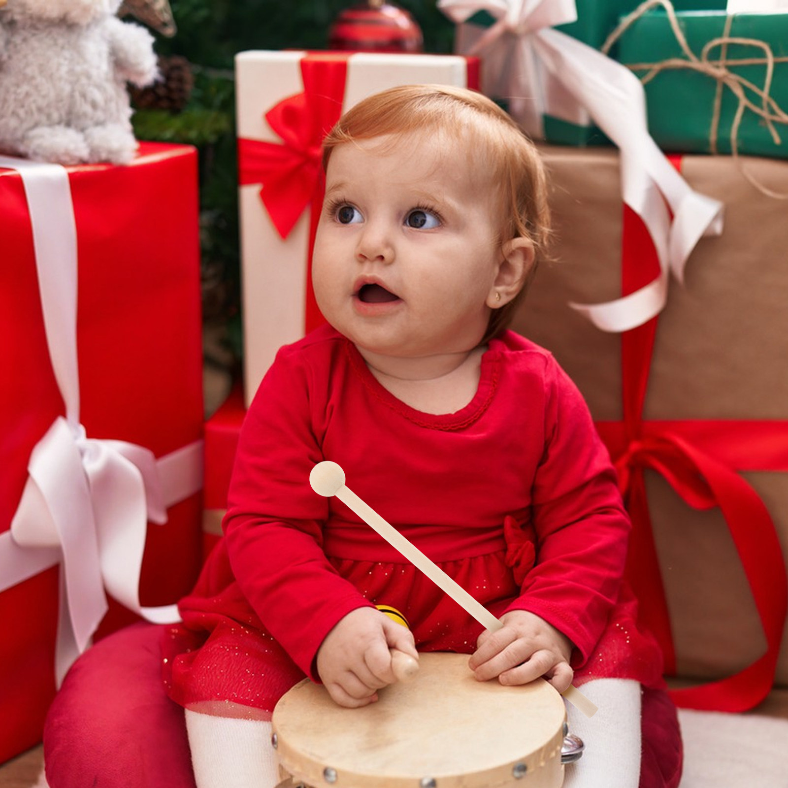 10 個子供サイズの木製マレットパーカッションドラムスティッ - Musical Instrument Xylophone のレビューと価格