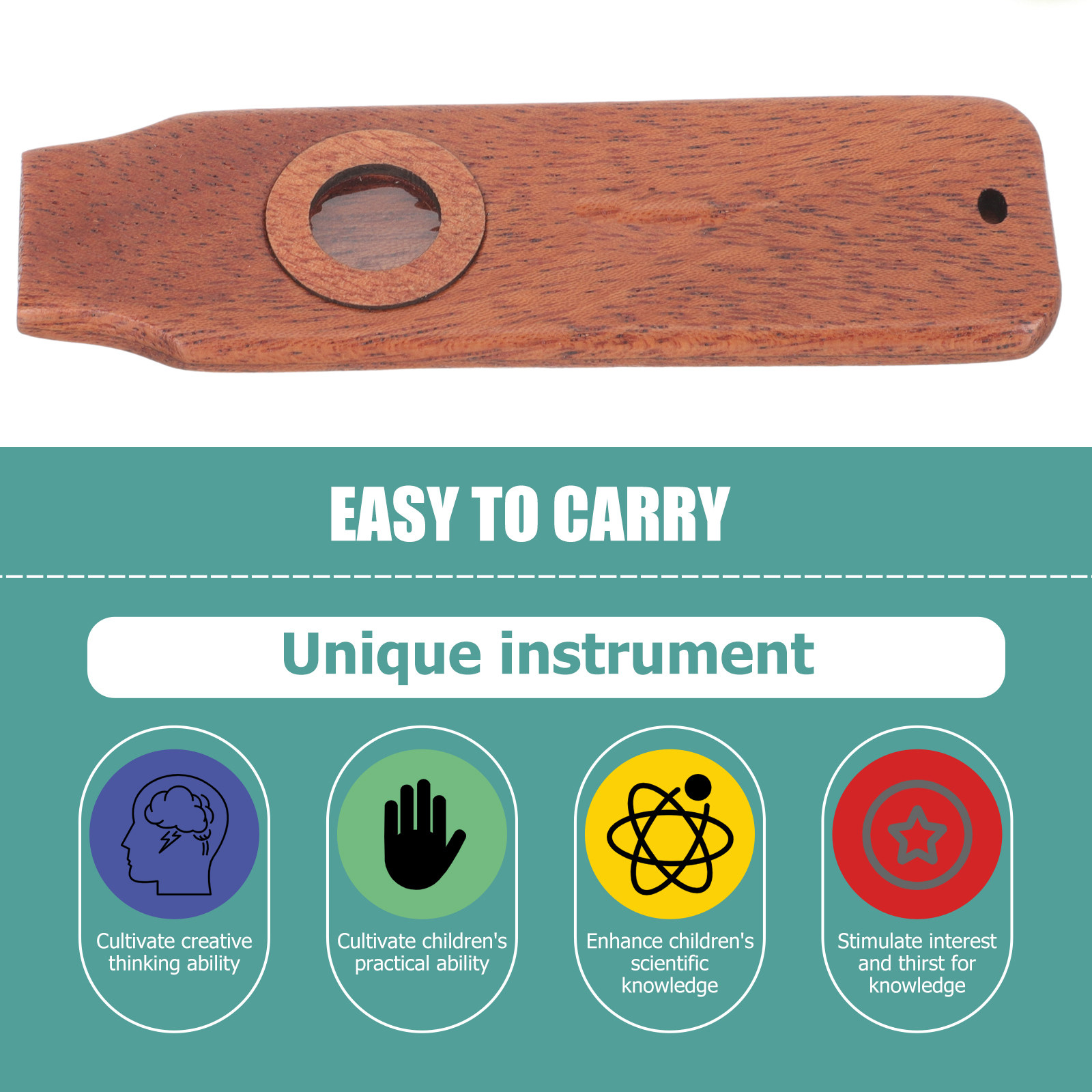 木製カズー楽器1セット 軽量で持ち運び可能 簡単に演奏可能  - Musical Instrument Kazoo のレビューと価格