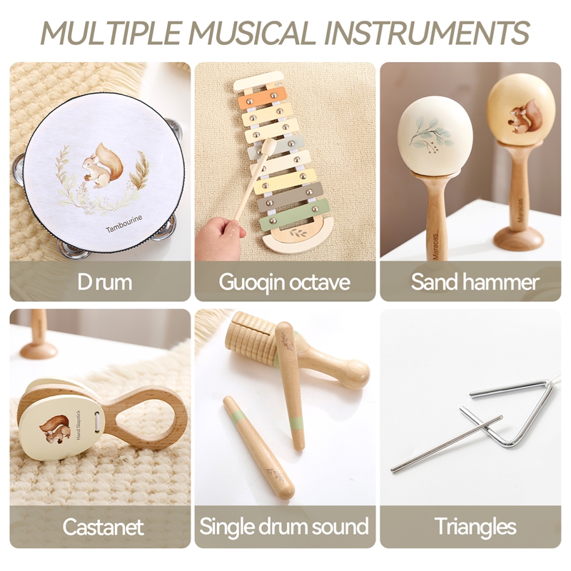 ベビーミュージックトイ マラカス ドラム シロフォン 子供用 - Musical Instrument Xylophone のレビューと価格