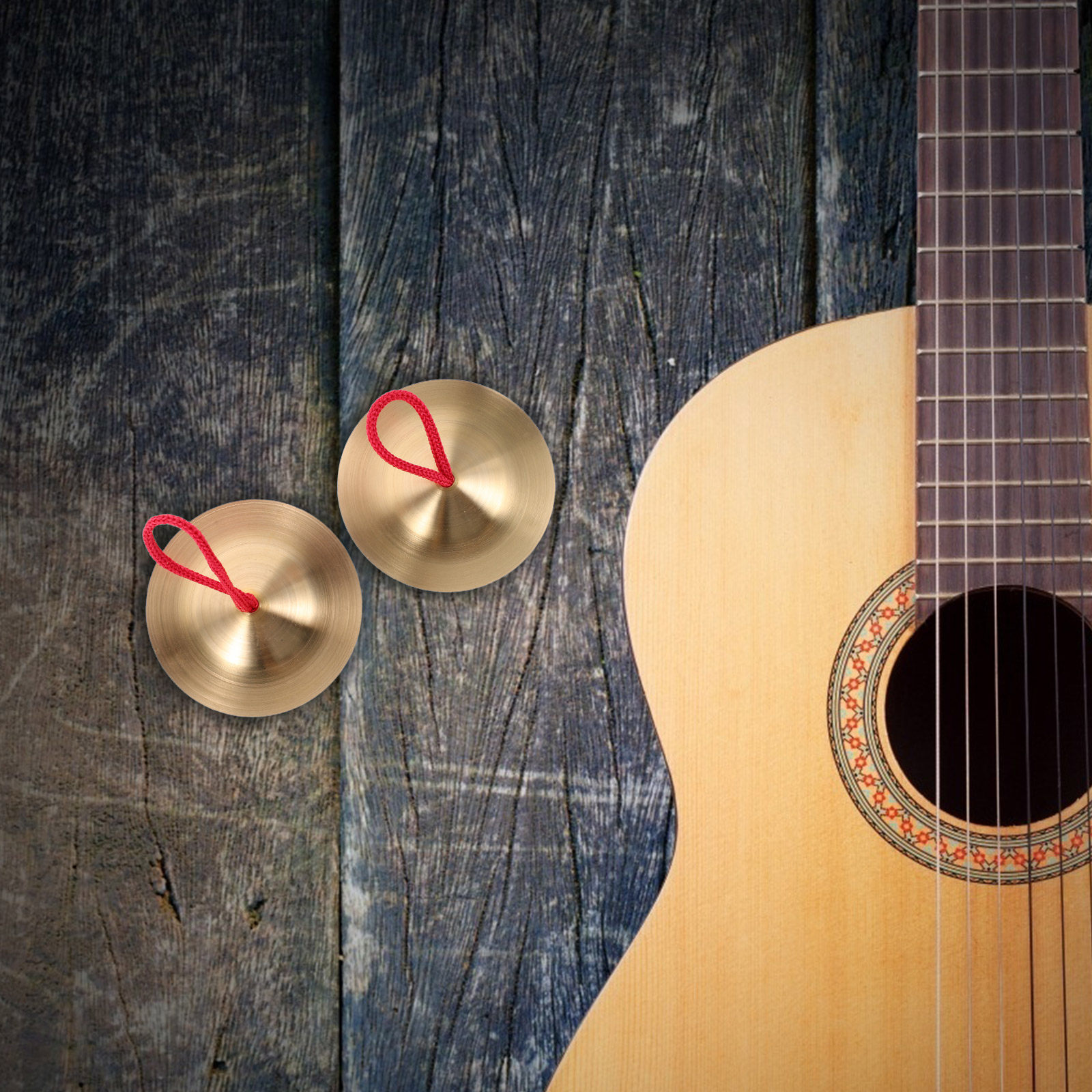 9cmキッズフィンガーシンバル銅製ミニハンドパーカッション楽 - Musical Instrument Groups のレビューと価格