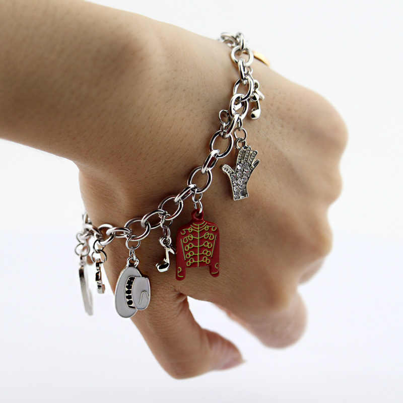 マイケル・ジャクソン音楽チャームブレスレット新着インフィニテ - Musical Instrument Jewelry のレビューと価格