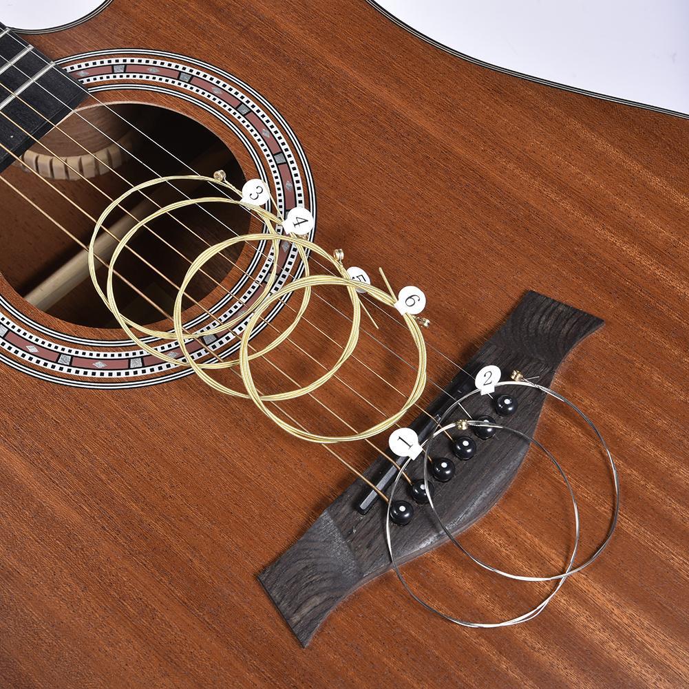6 ピース/セットユニバーサルアコースティックギター弦真鍮六 - Musical Instrument With Strings のレビューと価格