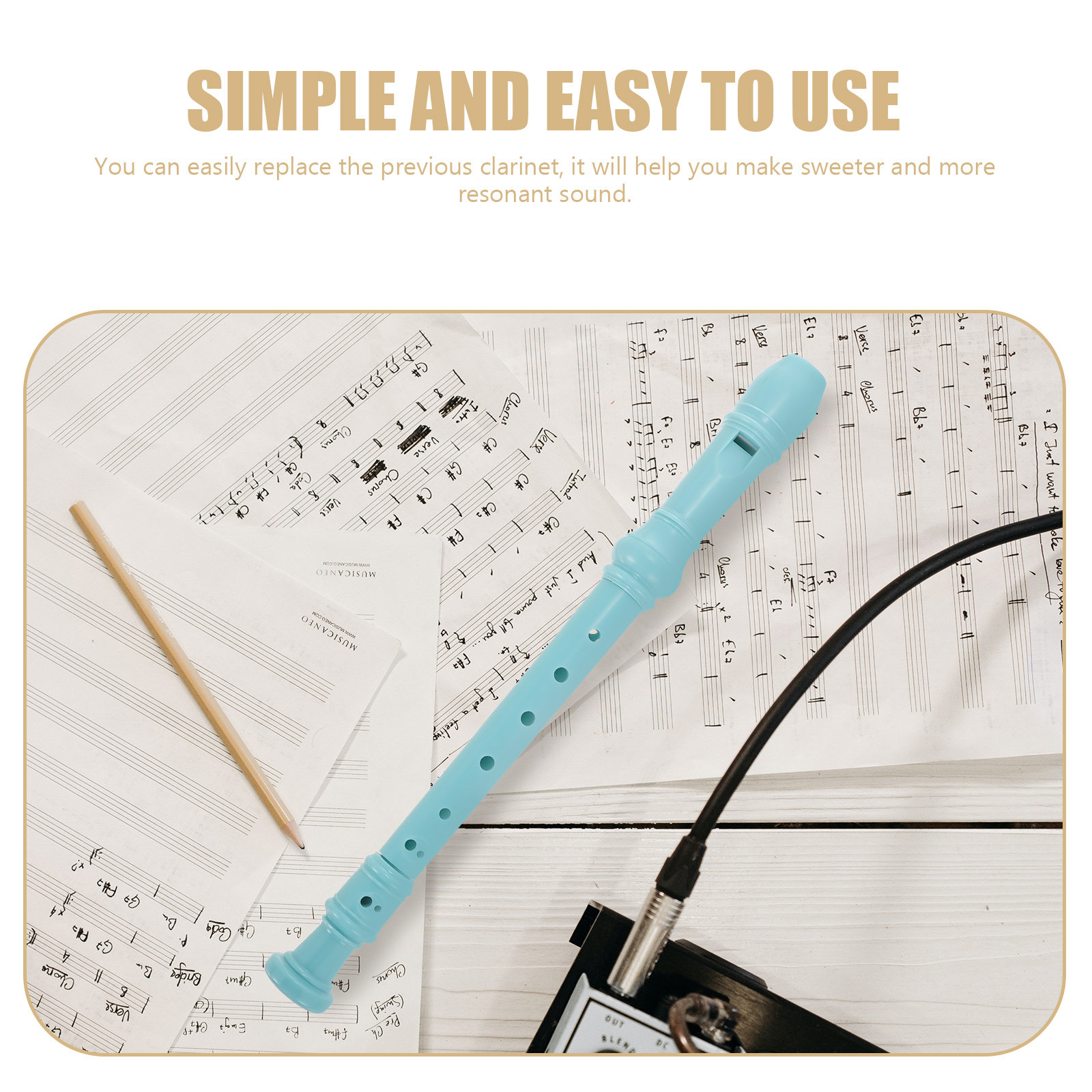 プラスチック製クラリネット 初心者用リコーダー 早期音楽教育 - Musical Instrument Recorder のレビューと価格